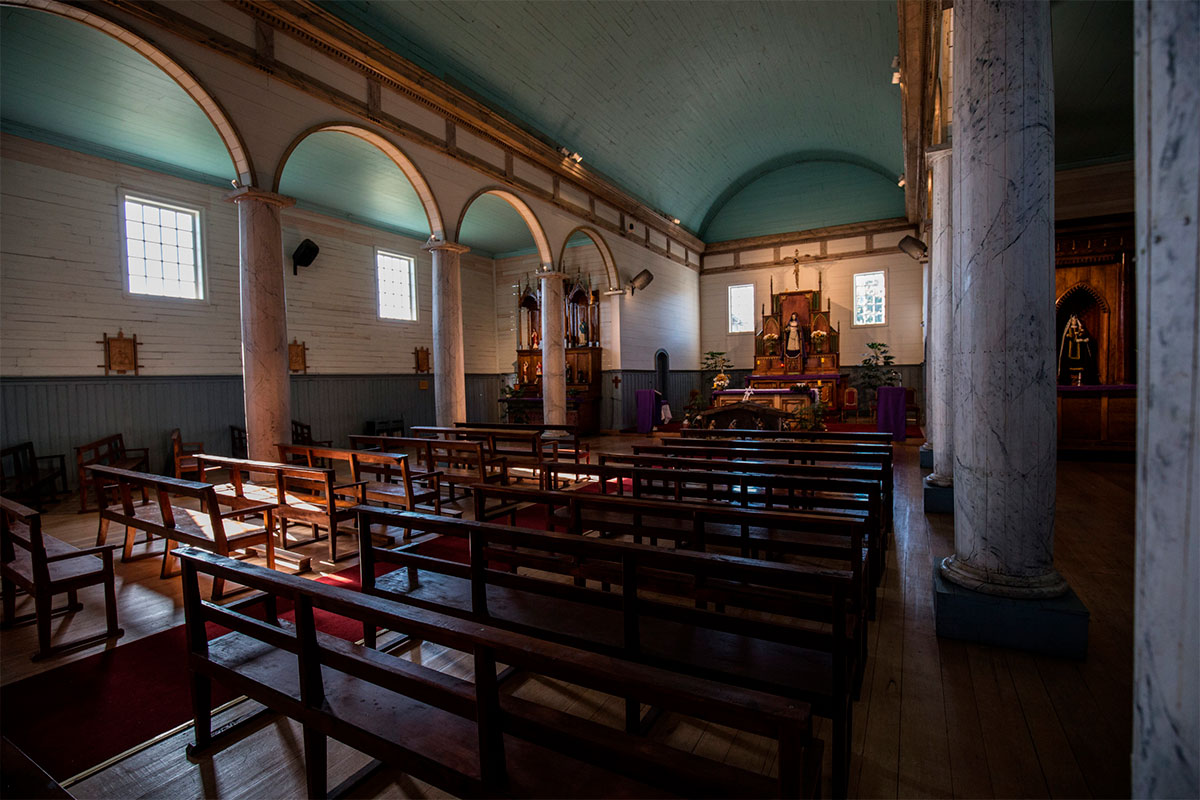 Interior de la Iglesia de Dalcahue