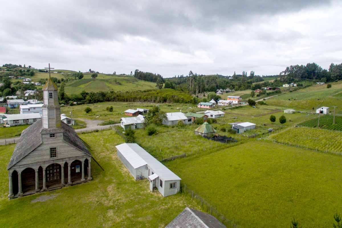 Vista panorámica de la Iglesia de Aldachildo